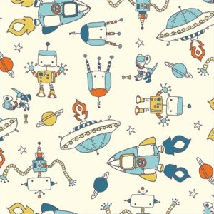 "Spacebots" by Birch Fabrics