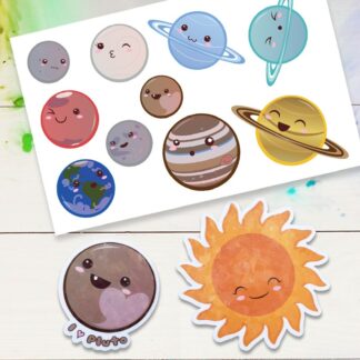 Cute Planets Sticker Pack