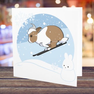 Ski Bunny Card